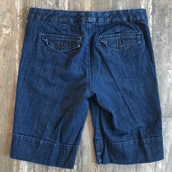 TOMMY Hilfiger indigo stretch denim Bermuda shorts size 8 - Picture 7 of 8
